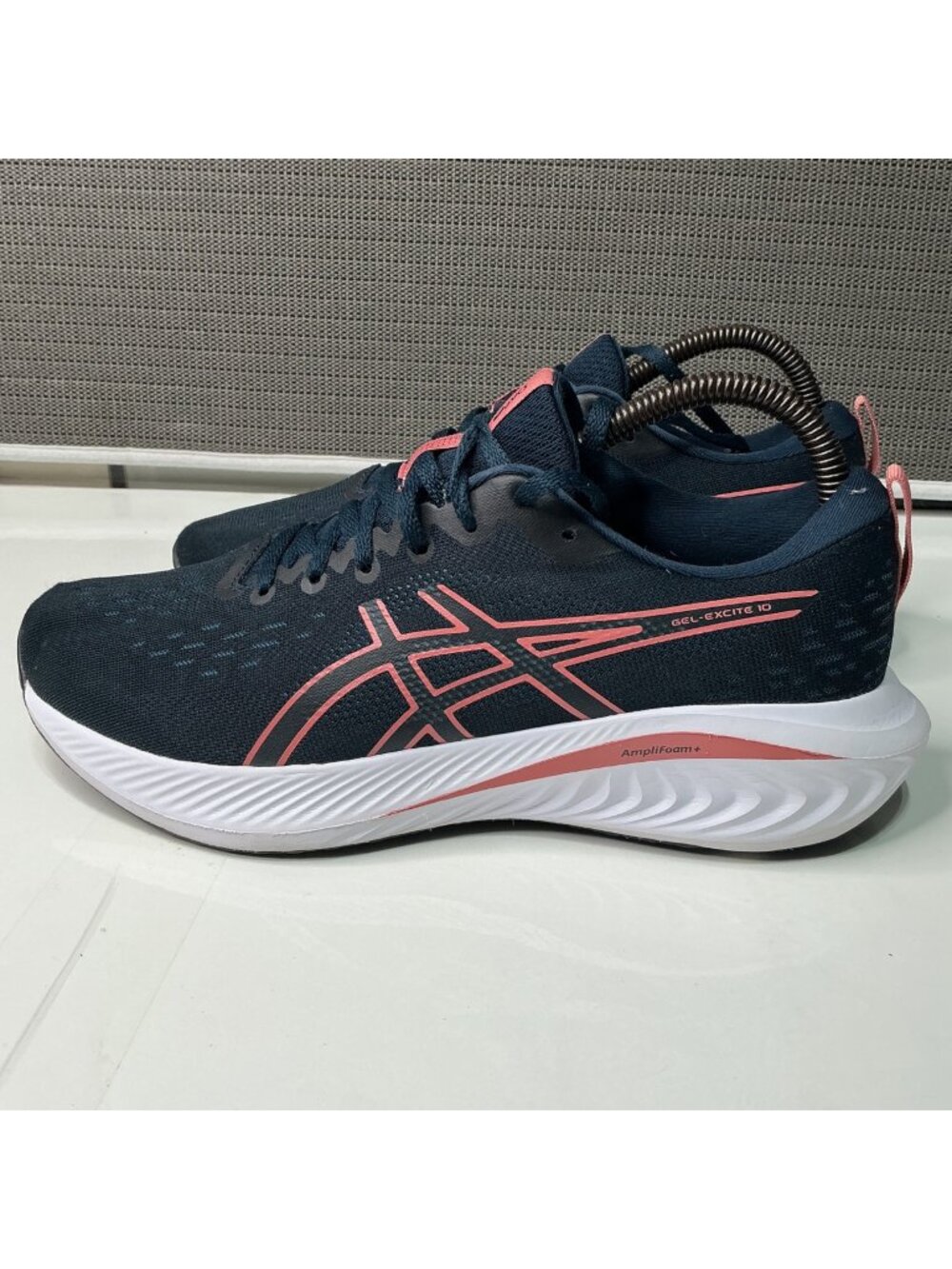 Asics Gel-Excite 10 Running Shoes Navy/Pink US 9.5 Women's Breathable AmpliFoam